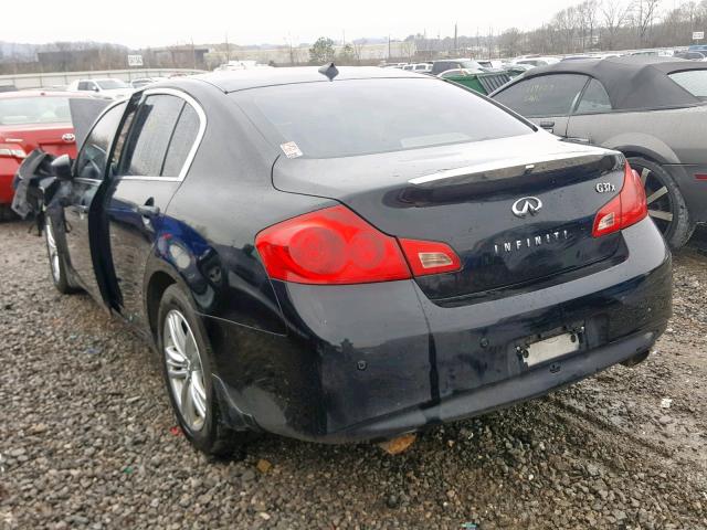 JN1CV6AR4AM461245 - 2010 INFINITI G37 BLACK photo 3