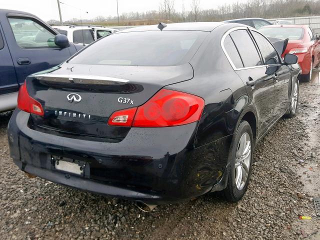 JN1CV6AR4AM461245 - 2010 INFINITI G37 BLACK photo 4