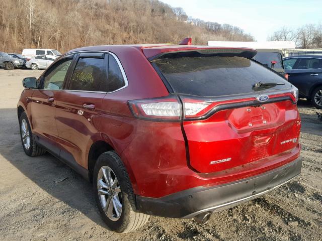 2FMPK3K83GBB49102 - 2016 FORD EDGE TITAN BURGUNDY photo 3