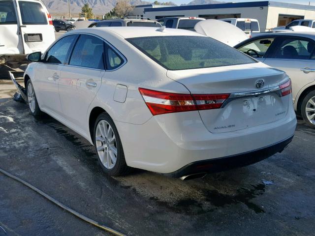 4T1BK1EB1EU106066 - 2014 TOYOTA AVALON BAS WHITE photo 3