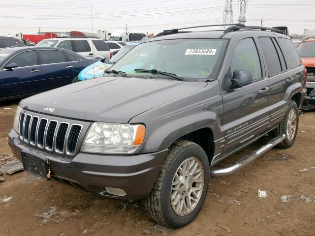 1J4GW58N03C596220 - 2003 JEEP GRAND CHER GRAY photo 2