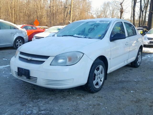 1G1AK55F487278209 - 2008 CHEVROLET COBALT LS WHITE photo 2