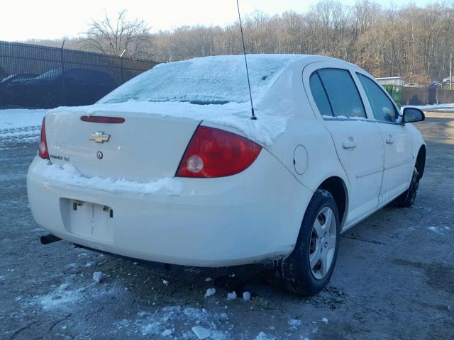 1G1AK55F487278209 - 2008 CHEVROLET COBALT LS WHITE photo 4