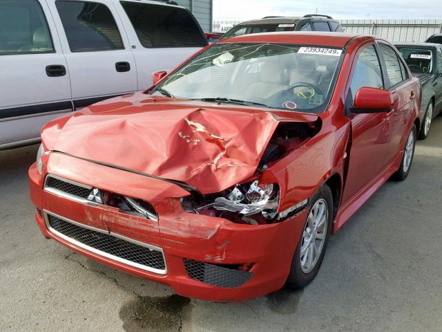 JA32V2FW2CU027942 - 2012 MITSUBISHI LANCER SE RED photo 2