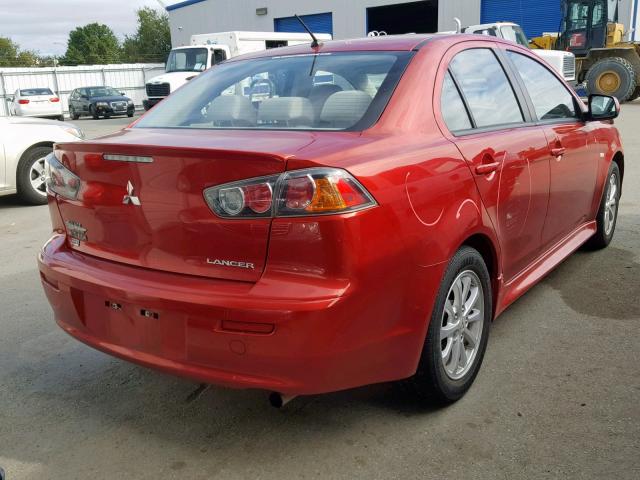 JA32V2FW2CU027942 - 2012 MITSUBISHI LANCER SE RED photo 4