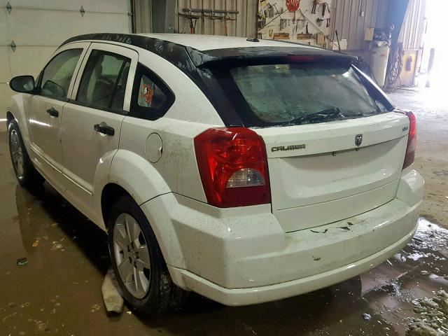 1B3HB48B17D540469 - 2007 DODGE CALIBER SX WHITE photo 3