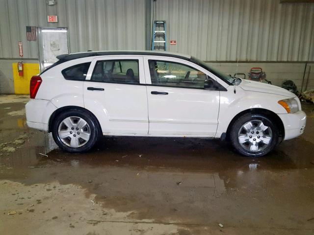 1B3HB48B17D540469 - 2007 DODGE CALIBER SX WHITE photo 9