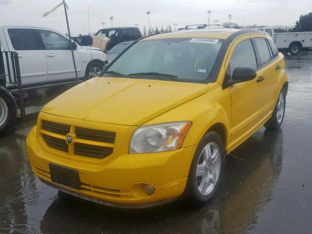 1B3HB48B57D563396 - 2007 DODGE CALIBER SX YELLOW photo 2