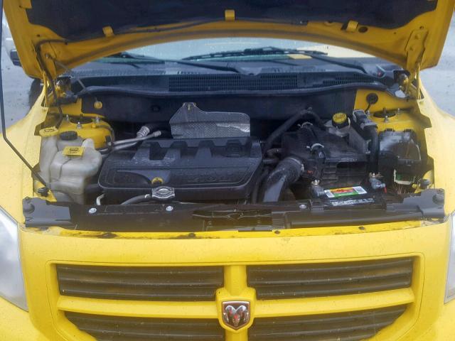 1B3HB48B57D563396 - 2007 DODGE CALIBER SX YELLOW photo 7