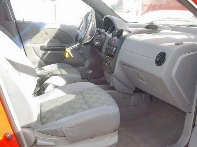 KL1TD626X5B353421 - 2005 CHEVROLET AVEO BASE წითელი ფოტო 5