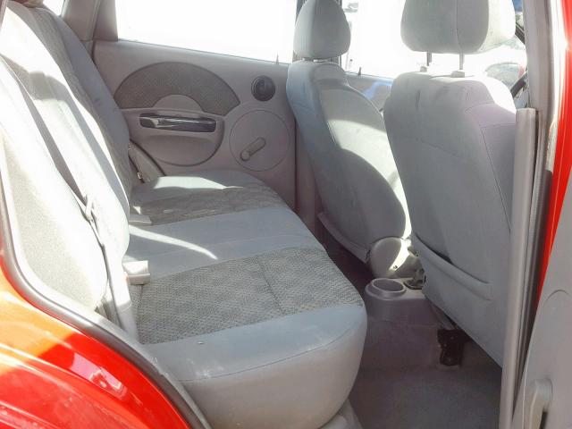 KL1TD626X5B353421 - 2005 CHEVROLET AVEO BASE წითელი ფოტო 6