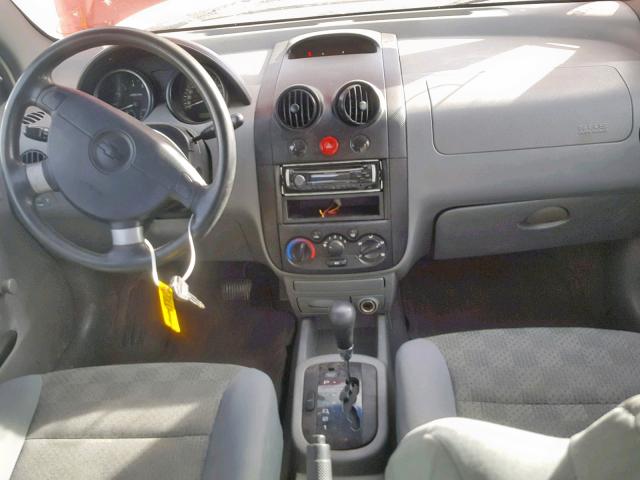 KL1TD626X5B353421 - 2005 CHEVROLET AVEO BASE წითელი ფოტო 9