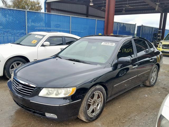 KMHFC46FX6A057308 - 2006 HYUNDAI AZERA SE BLACK photo 2