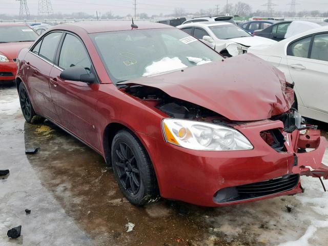 1G2ZF57B384160411 - 2008 PONTIAC G6 VALUE L BURGUNDY photo 1