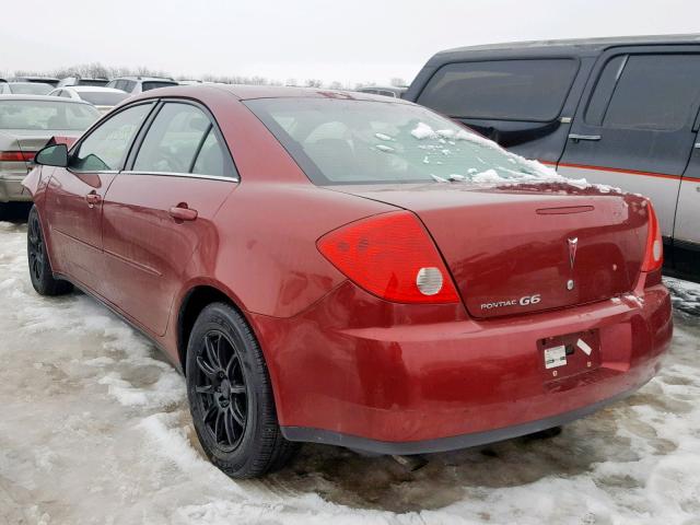 1G2ZF57B384160411 - 2008 PONTIAC G6 VALUE L BURGUNDY photo 3