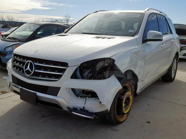 4JGDA5JB0DA146969 - 2013 MERCEDES-BENZ ML 350 WHITE photo 2