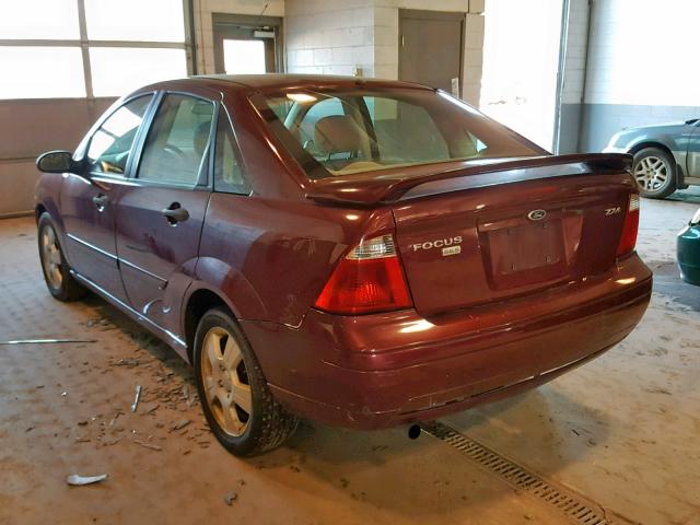 1FAHP34N66W222690 - 2006 FORD FOCUS ZX4 RED photo 3