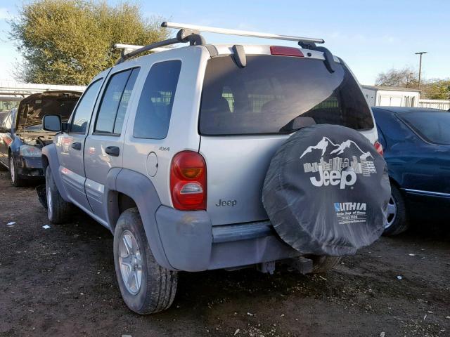 1J4GL48K02W140305 - 2002 JEEP LIBERTY SP SILVER photo 3