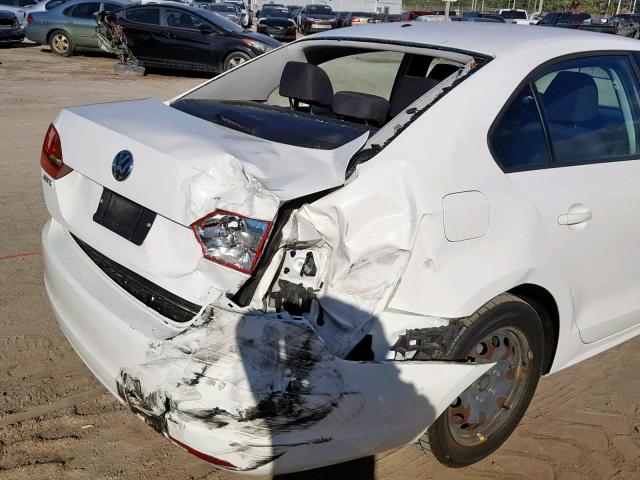 3VW2K7AJ2CM337044 - 2012 VOLKSWAGEN JETTA BASE Սպիտակ լուսանկար 9