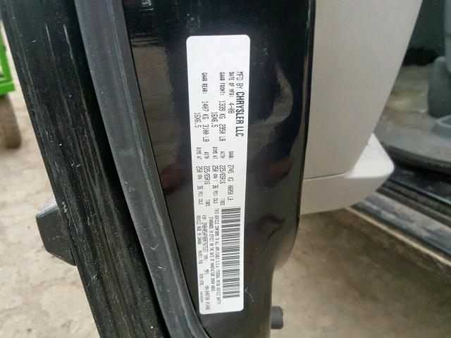 2A8HR54P88R767537 - 2008 CHRYSLER TOWN & COU Սև լուսանկար 10