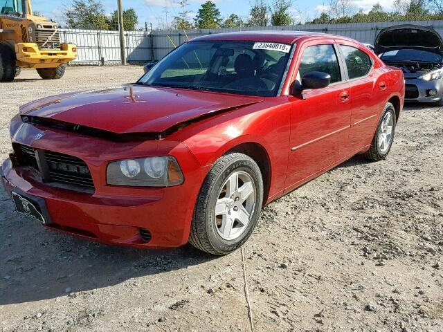 2B3KA43R08H168835 - 2008 DODGE CHARGER RED photo 2