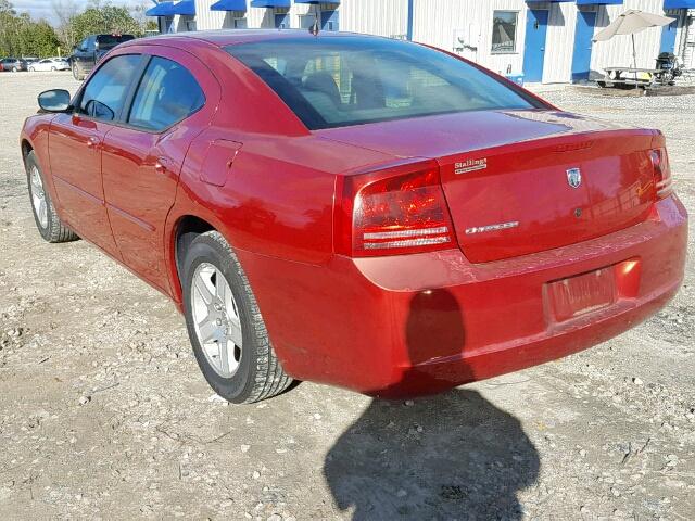 2B3KA43R08H168835 - 2008 DODGE CHARGER RED photo 3