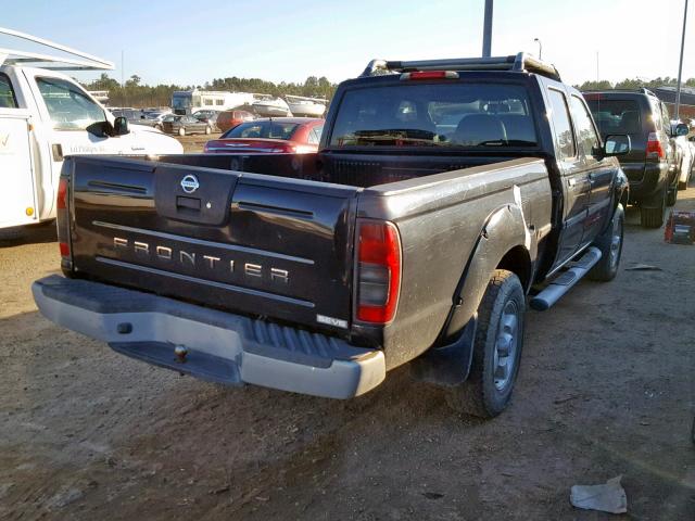 1N6ED29X82C313107 - 2002 NISSAN FRONTIER C BLACK photo 4