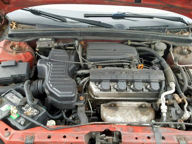 1HGEM22992L060556 - 2002 HONDA CIVIC EX RED photo 7