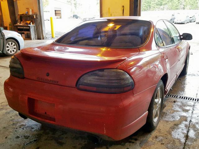 1G2WP52KXYF318139 - 2000 PONTIAC GRAND PRIX RED photo 4