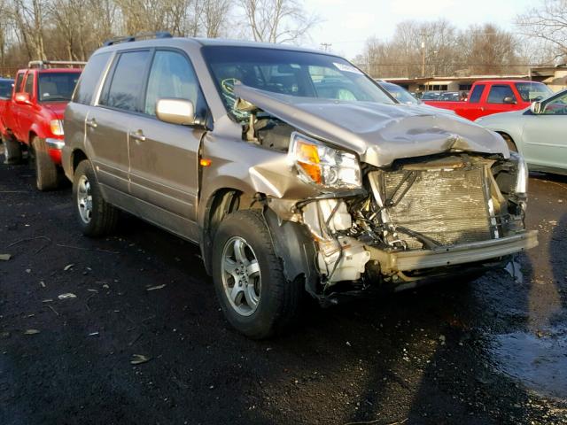 2HKYF18736H542049 - 2006 HONDA PILOT EX GOLD photo 1