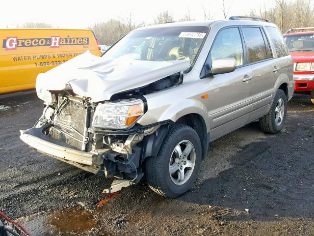 2HKYF18736H542049 - 2006 HONDA PILOT EX GOLD photo 2