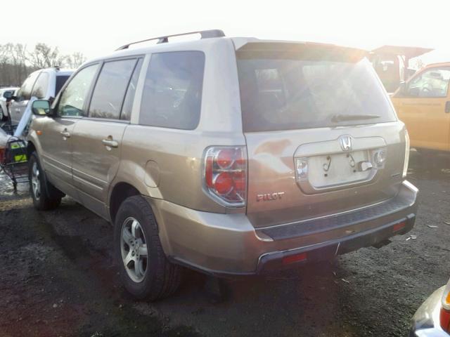 2HKYF18736H542049 - 2006 HONDA PILOT EX GOLD photo 3