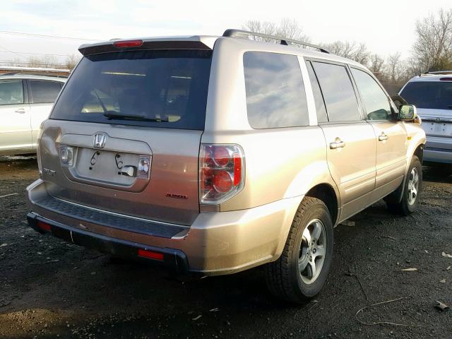 2HKYF18736H542049 - 2006 HONDA PILOT EX GOLD photo 4