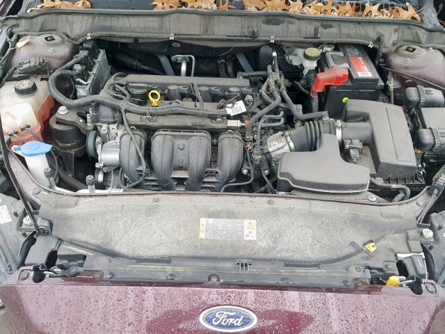 3FA6P0G77DR168500 - 2013 FORD FUSION S MAROON photo 7