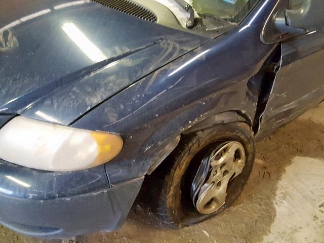 1B4GP15B92B555401 - 2002 DODGE CARAVAN EC BLUE photo 10