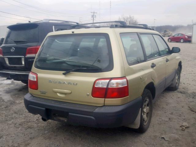 JF1SF63502H729420 - 2002 SUBARU FORESTER L GOLD photo 4