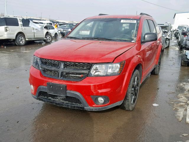 3C4PDDEG8JT469972 - 2018 DODGE JOURNEY GT RED photo 2