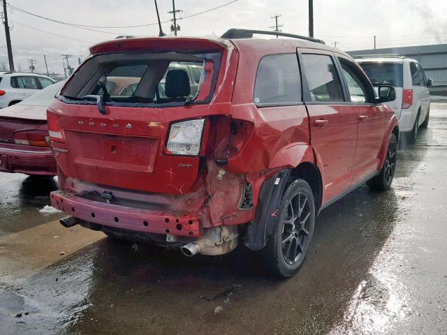 3C4PDDEG8JT469972 - 2018 DODGE JOURNEY GT RED photo 4