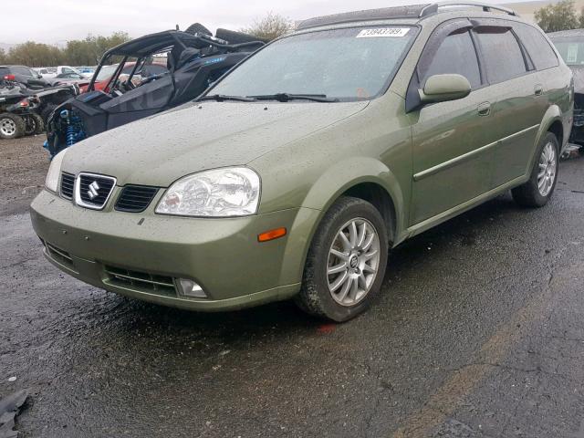 KL5JJ86ZX5K088451 - 2005 SUZUKI FORENZA LX GREEN photo 2