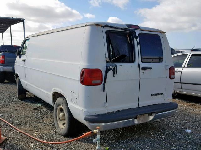 2B6HB21Z2SK528375 - 1995 DODGE RAM VAN B2 WHITE photo 3