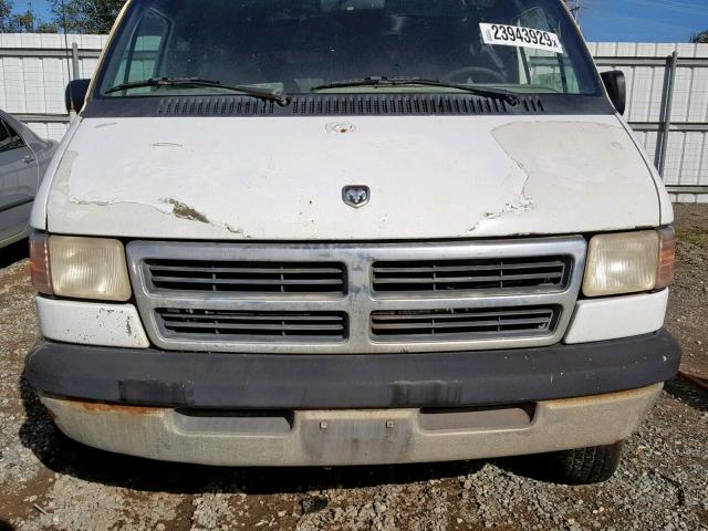 2B6HB21Z2SK528375 - 1995 DODGE RAM VAN B2 WHITE photo 7