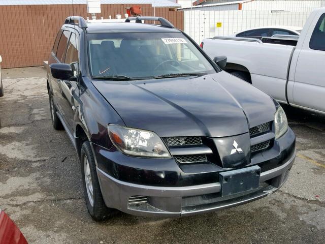 JA4LX31F34U049859 - 2004 MITSUBISHI OUTLANDER BLACK photo 1