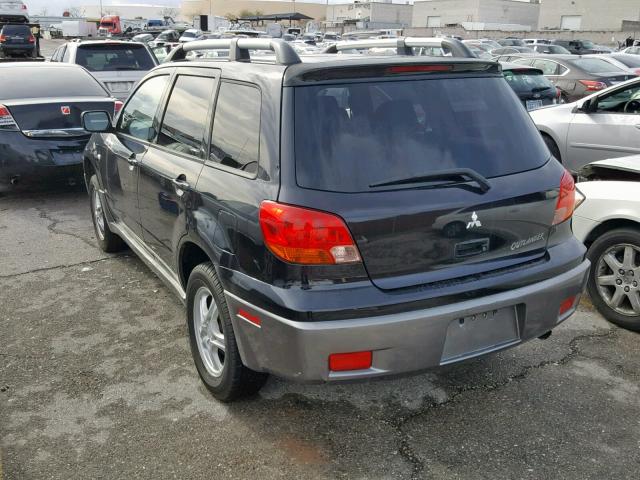 JA4LX31F34U049859 - 2004 MITSUBISHI OUTLANDER BLACK photo 3