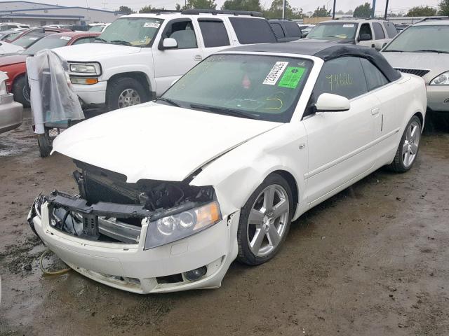 WAUBC48H76K002632 - 2006 AUDI A4 S-LINE WHITE photo 2