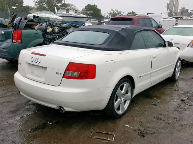 WAUBC48H76K002632 - 2006 AUDI A4 S-LINE WHITE photo 4