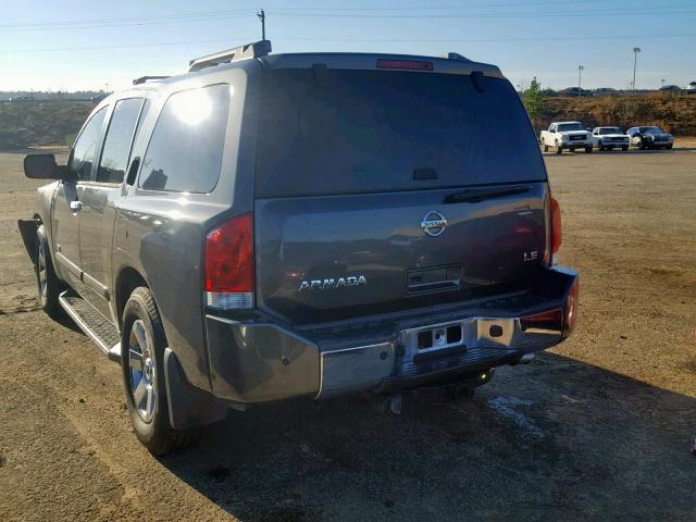 5N1BA08A37N721523 - 2007 NISSAN ARMADA SE GRAY photo 3