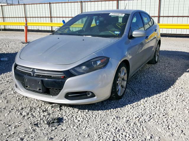 1C3CDFBH0DD148224 - 2013 DODGE DART SXT SILVER photo 2