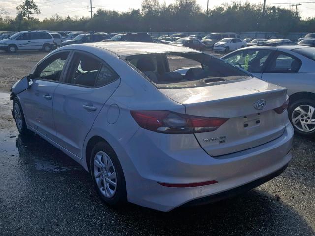 KMHD74LF1JU646092 - 2018 HYUNDAI ELANTRA SE SILVER photo 3