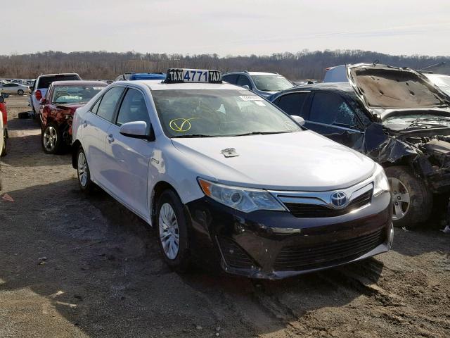 4T1BD1FK4EU139393 - 2014 TOYOTA CAMRY HYBR WHITE photo 1