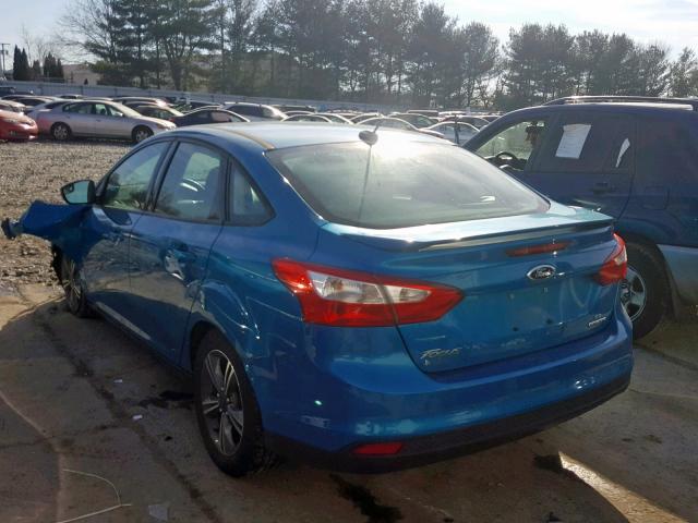 1FADP3F21EL347467 - 2014 FORD FOCUS SE BLUE photo 3